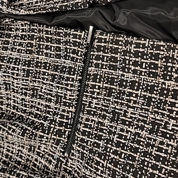 Nipon Boutique Tweed Open Front Modern Jacket Black Cream 18W - Picture 7 of 15